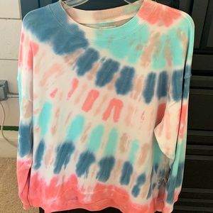 Tie dye American eagle oversized sweatshirt